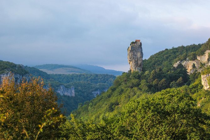 Chiatura and Katskhi Pillar One Day Urbex Tour - Mgvimevi Monastery: Cross Facades, Hidden Frescoes, and a Rare Door