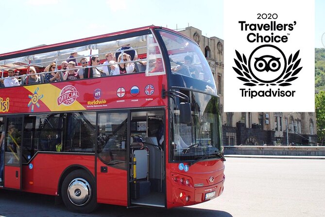 City tour Tbilisi on red bus - Old town walls to modern squares, what you see from the top deck