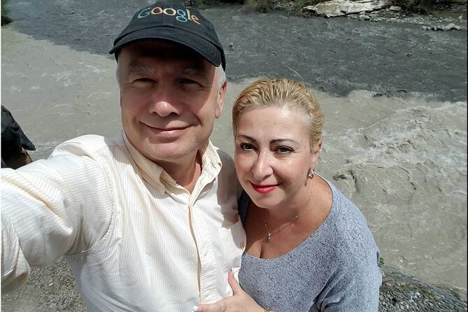 Day Tour Tbilisi – Ananuri – Kazbegi – Tbilisi - Stop 3: the river color merge, Cross Pass, and the Soviet-era viewpoint