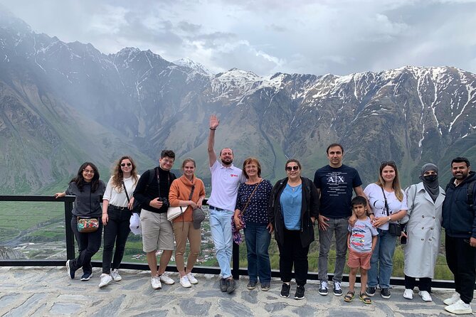 Day tour to mountains Jinvali lake, Ananuri, Kazbegi, Arch friendship - Gudauri, the ski country stop above the tree line