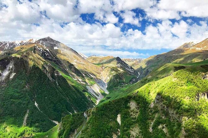 From Tbilisi: Kazbegi Ananuri Gudauri and Trusso Valley by 4x4 - Tbilisi start at Europe Square, then straight into mountain mode