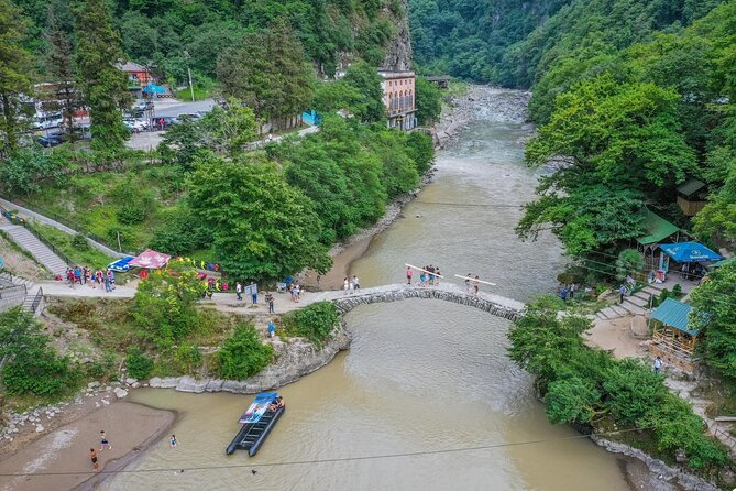 Full Day Tour from Batumi to Waterfalls - Acharistskali River confluence: two countries in one view