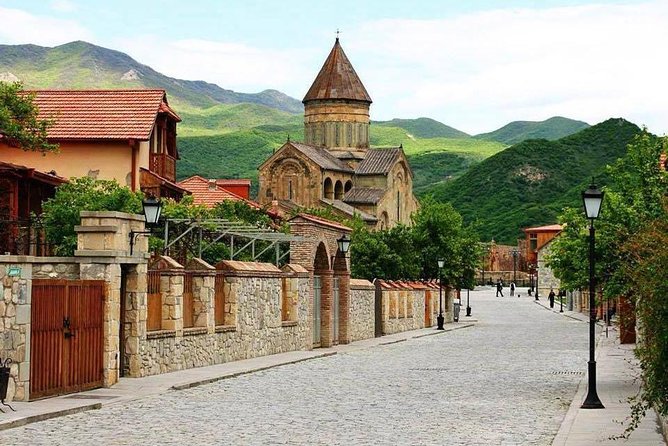 Full Day Tour of Tbilisi and Mtskheta - Jvari Church (Jvari Monastery): the hilltop view that explains the river story