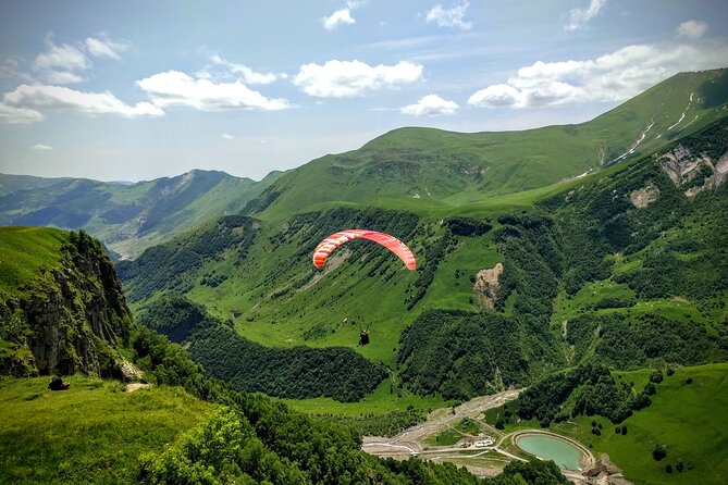Kazbegi Adventure Day Trip - Hike to Gveleti waterfall plus Gergeti, Ananuri - Friendship Monument and the highway viewpoints (including Gudauri-style scenery)
