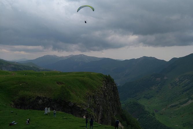 Kazbegi Day Trip (Jinvali, Ananuri, Gudauri, Gergeti church) - Stepantsminda and the mineral water spring orange-rock moment