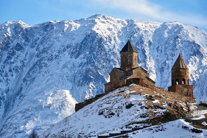 Kazbegi MOUNTAIN Tour (GLORY OF THE NATURE) + MANY NEW LOCATIONS - Jvari Church and Mtskheta: the rivers meet from above