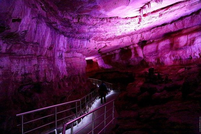 Martvili + Okatse + Caves - Sataplia Cave and Nature Reserve: dinosaur footprints plus a glass platform over Kutaisi