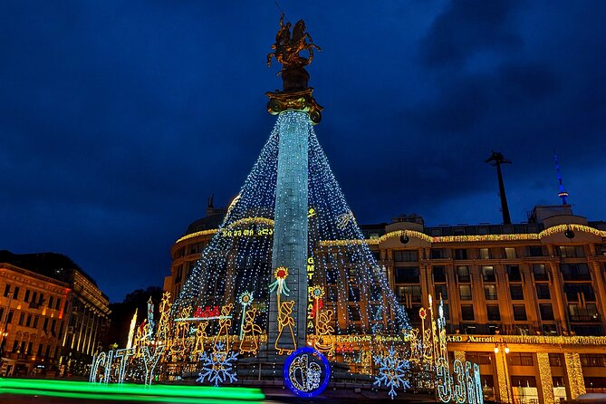 New Year in Tbilisi: Christmas Market and Hidden Gems Tour - Rustaveli Avenue: Christmas lights, the main tree, and Tovlis Papa