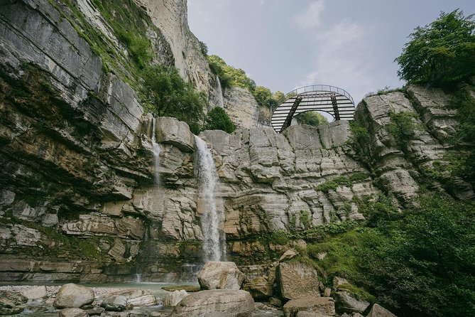 Prometheus cave, Martvili canyon, Okatse waterfall and Lomina lake from Kutaisi - Okatse Waterfall: why you should plan for weather flexibility