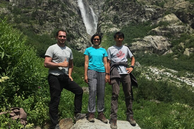 Svaneti Mountain Villages 4x4 Safari, tour from Kutaisi - Day 1 in Ushguli: Lamaria Church, Queen Tamar photos, and the Shkhara glacier hike
