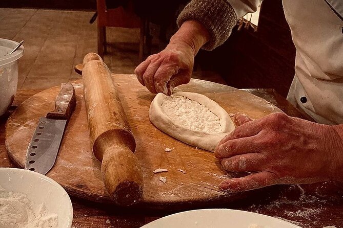 Taste of Georgia. Cooking-Class Khinkali, Khachapuri and more - Ajarian khachapuri: tender dough, stretchy cheese, and egg yolk
