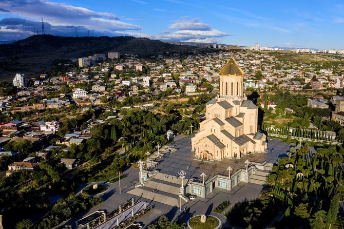 Tbilisi & Mtskheta city tour - Holy Trinity Cathedral: modern Georgia ends the Tbilisi chapter