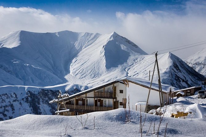 Tour to Kazbegi Ananuri Zhinvali Gudauri Full Day - Gudauri ski views and the Russian-Georgian monument viewpoints